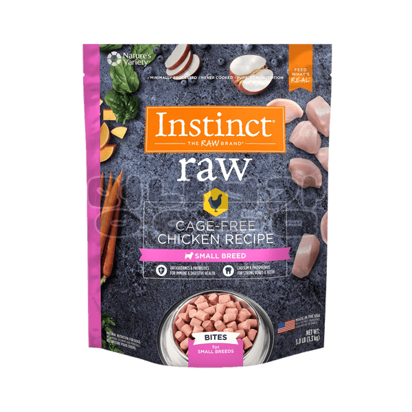 Instinct® Raw Frozen Bites Cage-Free Chicken Recipe for Small Breed Dogs