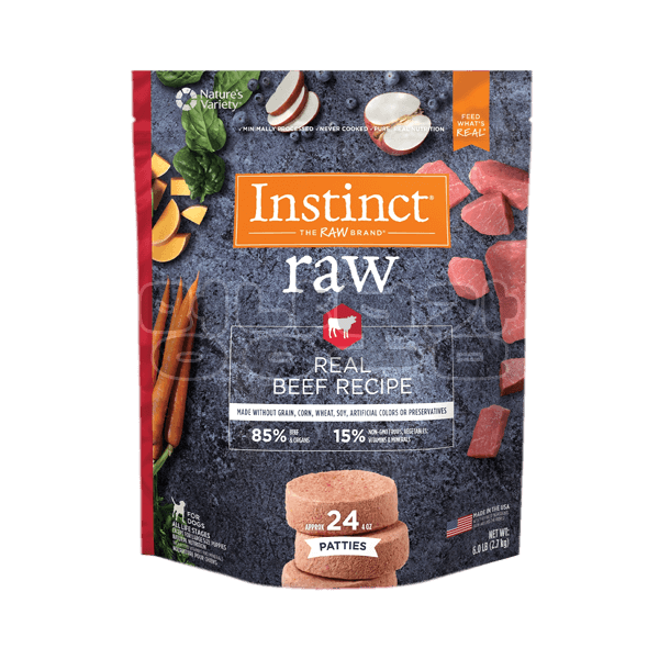 Instinct® Raw Frozen Patties Real Beef Recipe